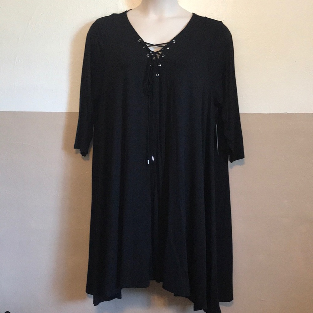 Asymmetrical hem swing dress